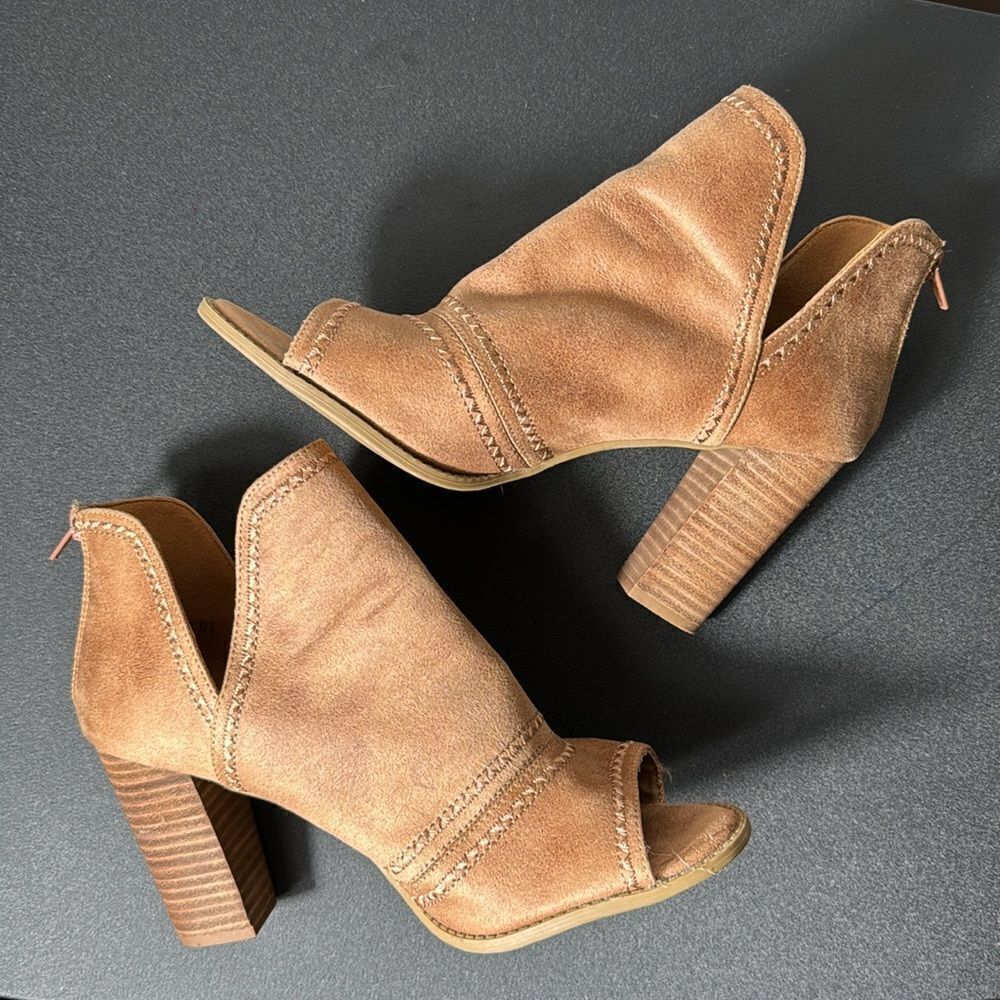 Report Brown Open Toe Bootie Size 9.5 - image 6